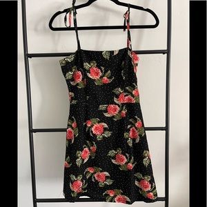 Black Floral Mini Sundress